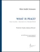 What Is Peace? SATB choral sheet music cover